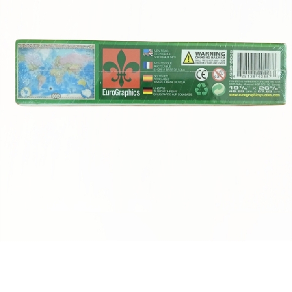 Map of the World  1000 Piece Puzzle Eurographics New - Picture 3 of 4